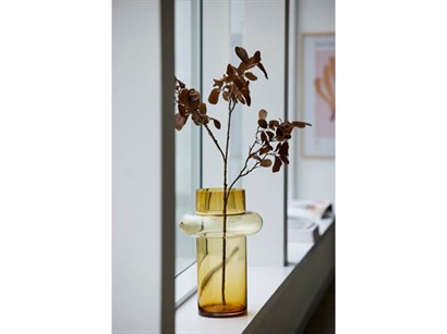 Lyngby Tube Vase 40 cm Amber